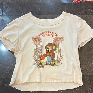 Growing in Magic Bear Kids T-Shirt - Cream